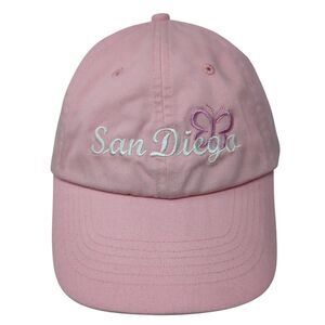 San Diego Youth Strapback Hat Pink OS Adjustable Embroidered Headshots KC Caps